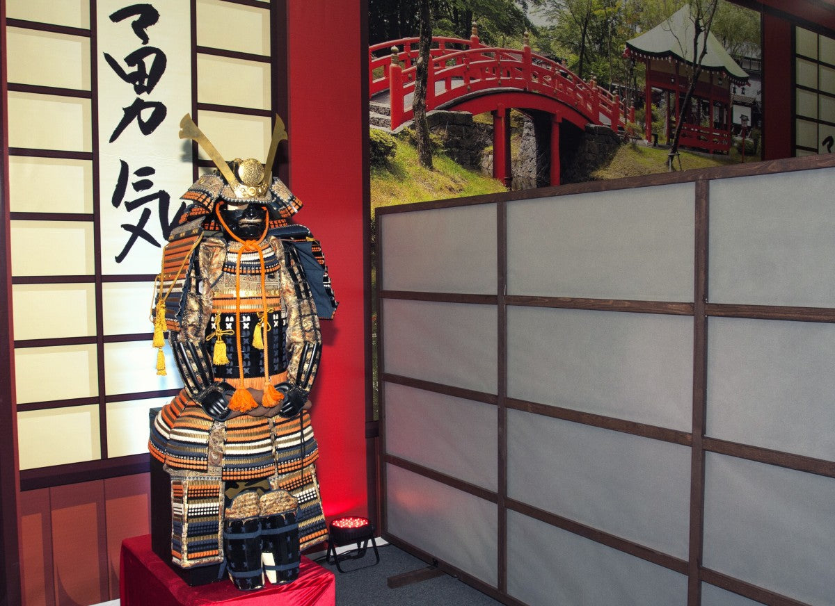 traditional samurai armor on display