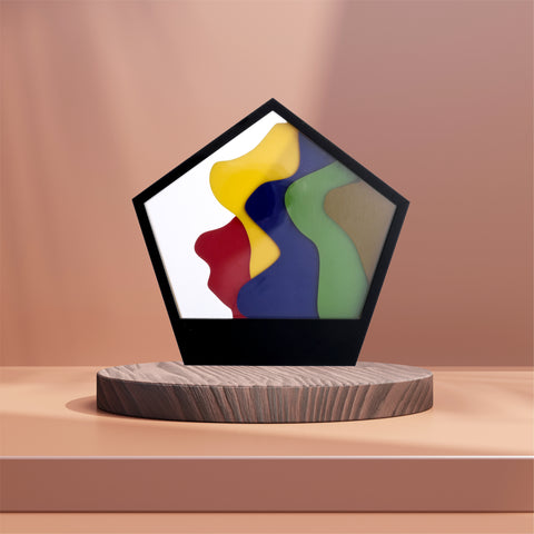 Colorful Kaleidoscope: The Vibrant Multicolor Trophy for Diverse Achievements - Laurels Trophy