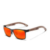 Orange Polarized Wooden Sunglasses
