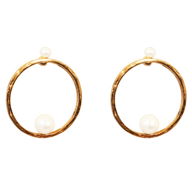 Layla Earrings | Rose With Pearl Detail