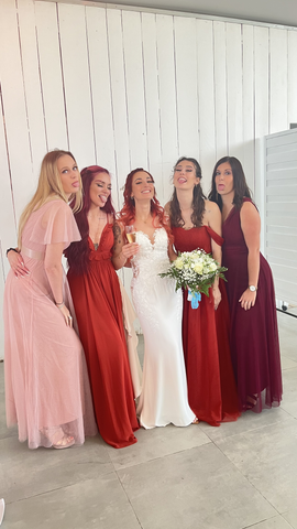 BABARONI Rust Bridesmaid Dresses