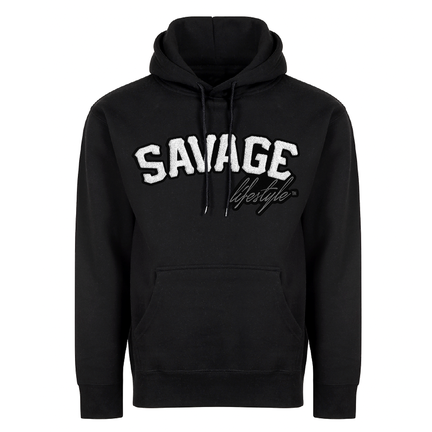 Savage Hoodie with patch in black