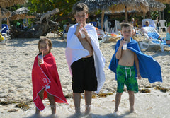 Microfiber beach towels for kids and large microfiber beach towels for adults