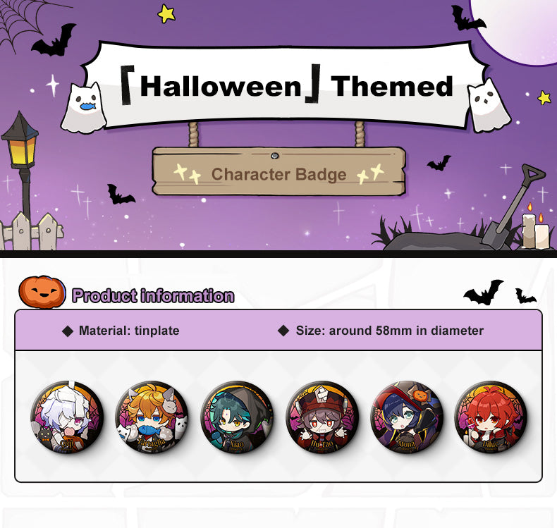 Halloween Themed Chibi Character Badge