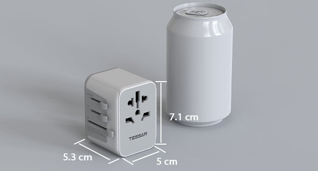 Compact and portable travel plug