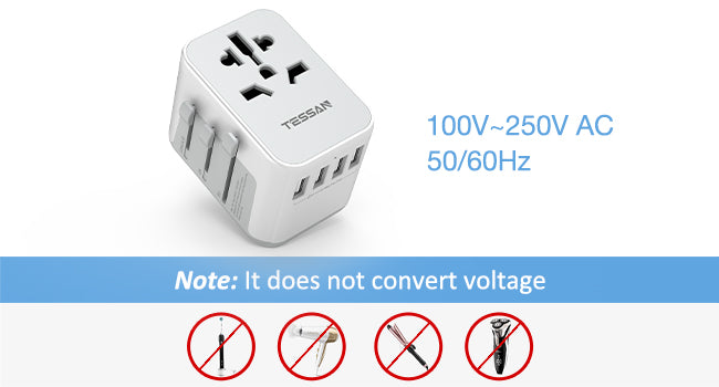 International travel adapter instructions for use