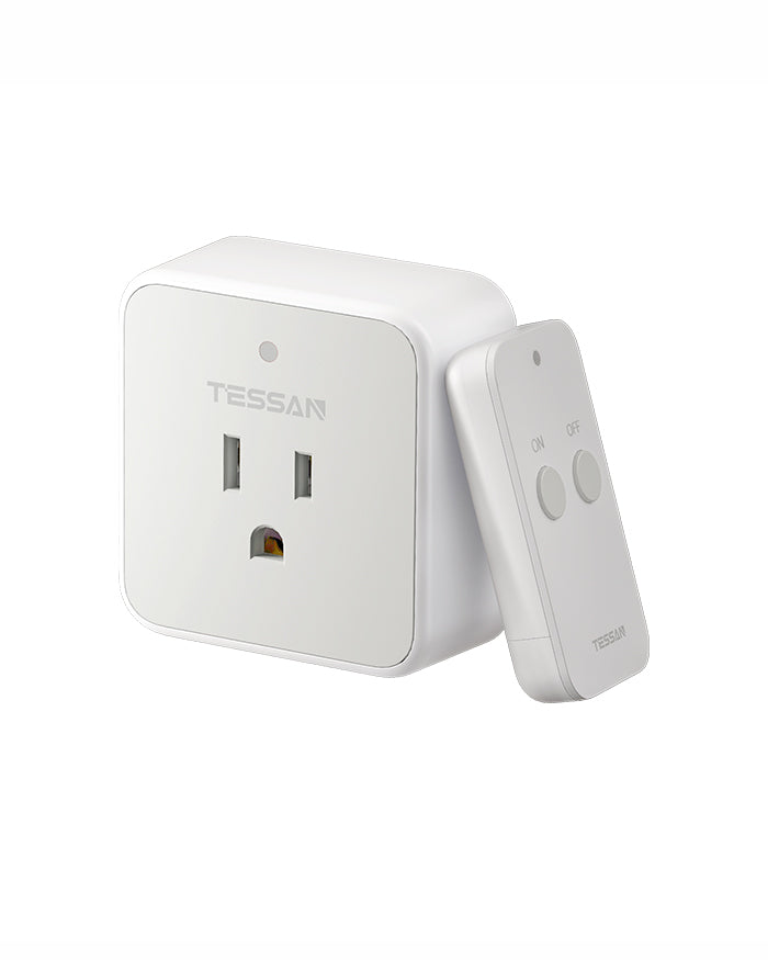 Tesler E-Z Control White 3-Plug Wireless Remote Wall Outlet