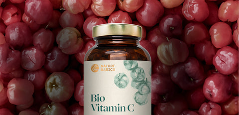 Bio Vitamin C Kapseln im Glas