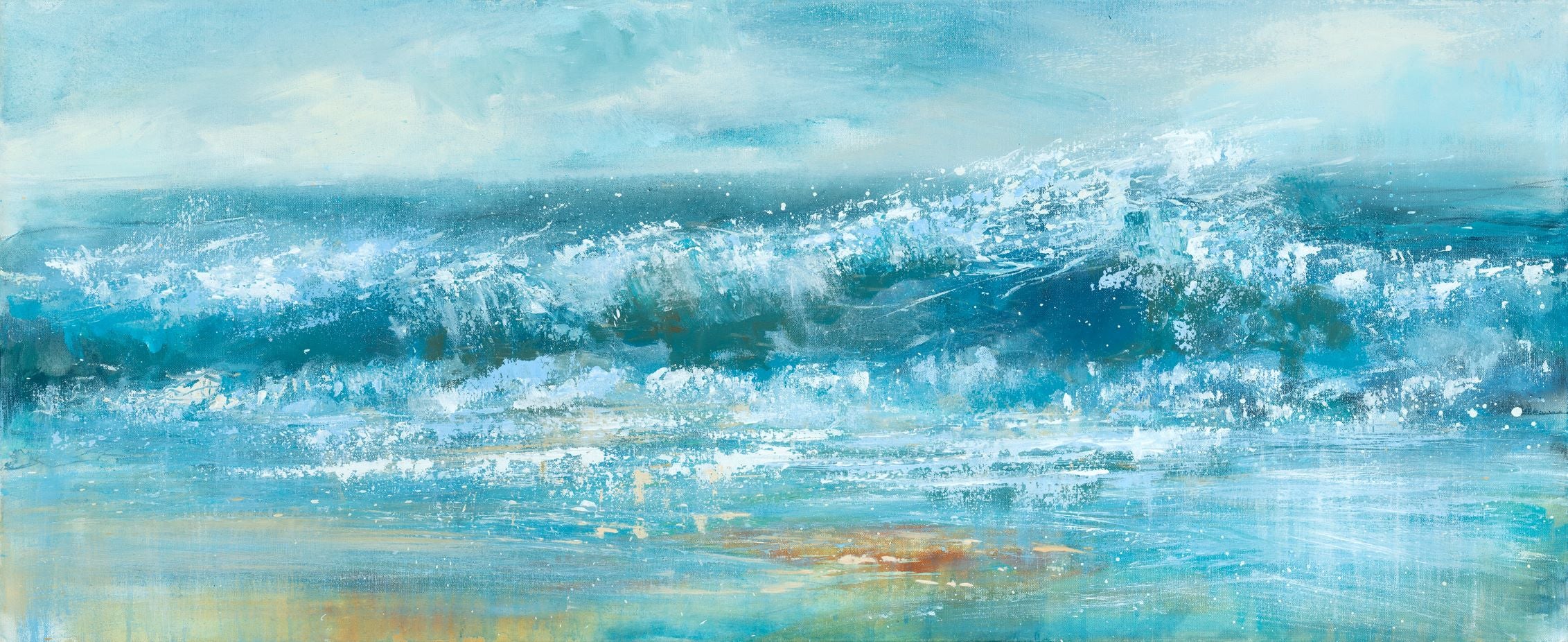 Wind and surf seascape by Sue Read, Cornwall