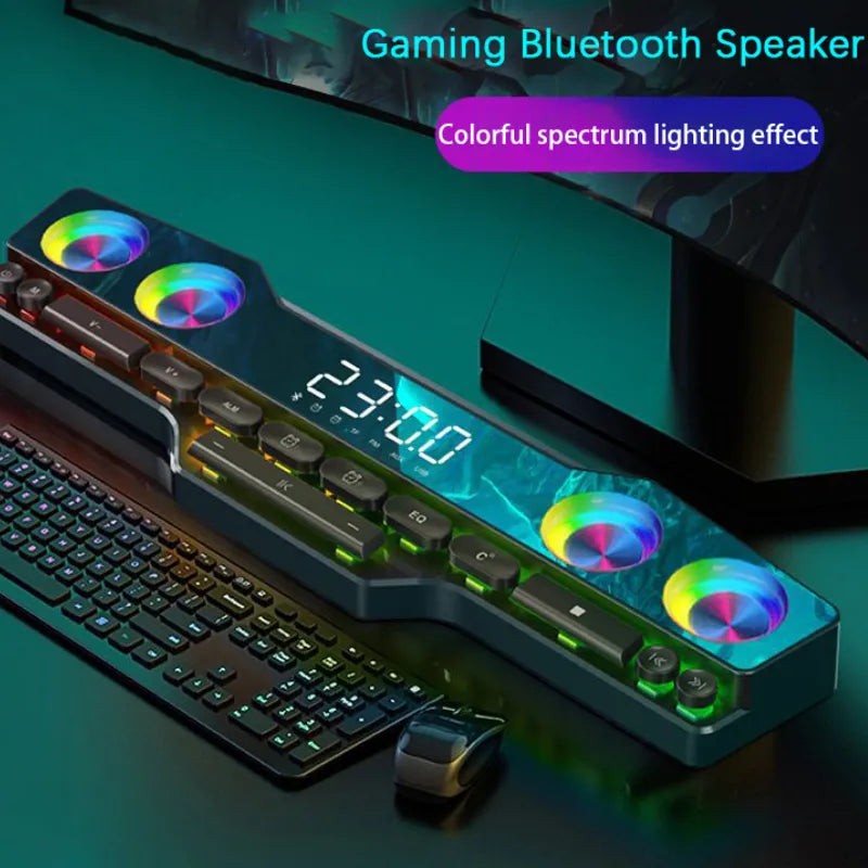 Sound box Wireless Bluetooth speaker Soundbar USB 3D Stereo Subwoofer AUX FM Home Indoor for Computer speaker powerful bass