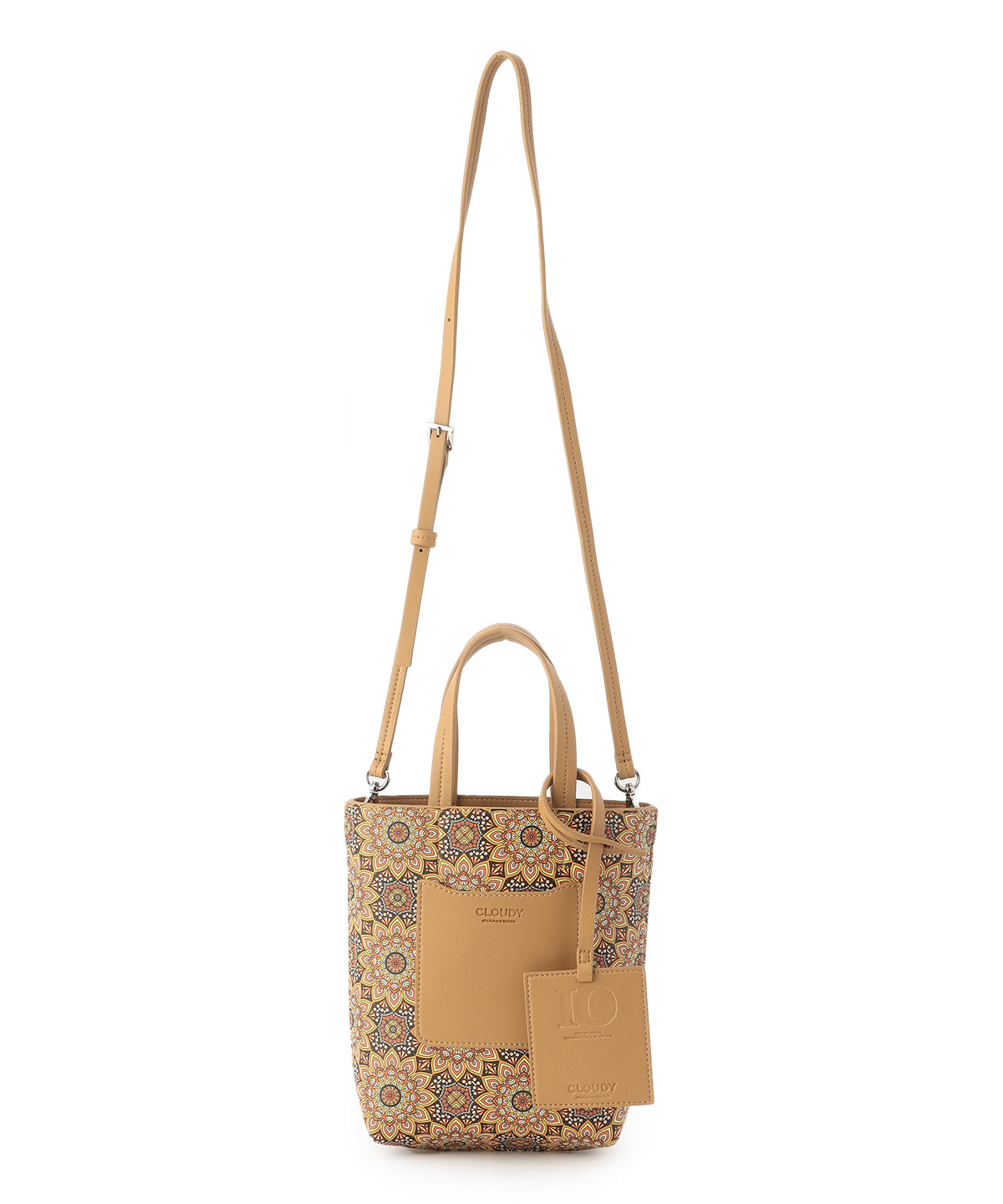 Fake Leather Printed Tote Bag (Large) BEIGE | バッグ | CLOUDY公式