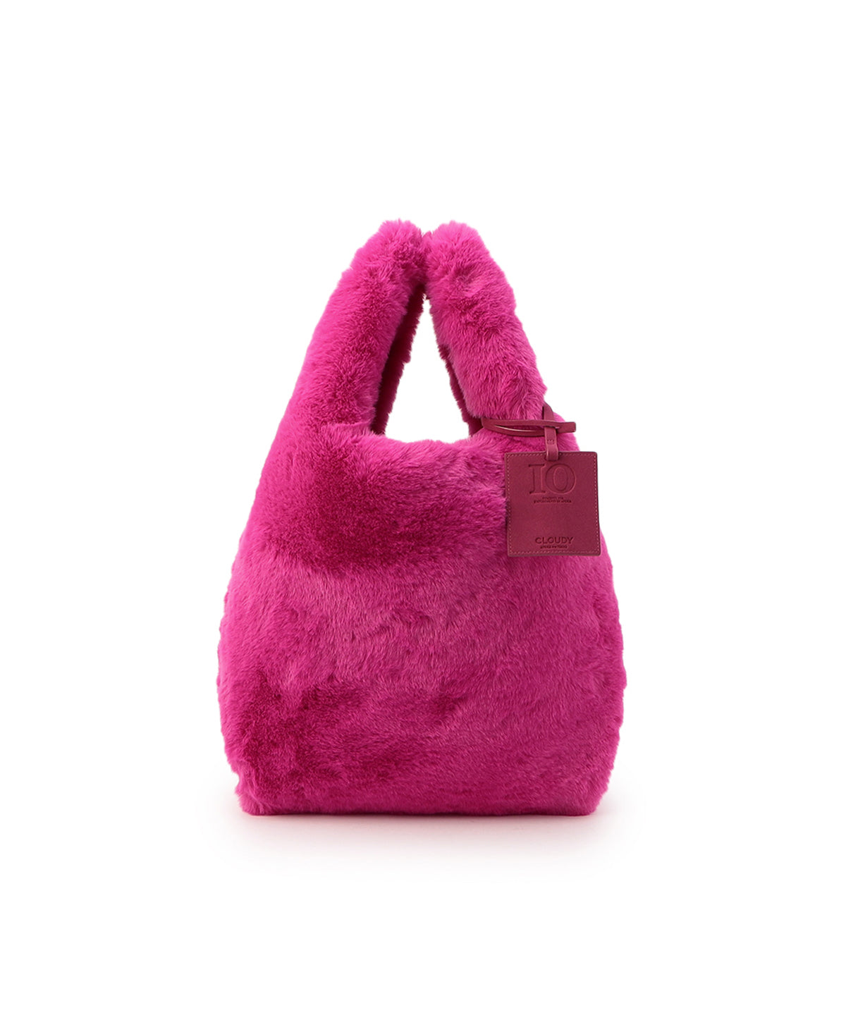 site official GRAY×BURGUNDY Fur CLOUDY Eco Bag order mail | Convenience Bag(Medium) |