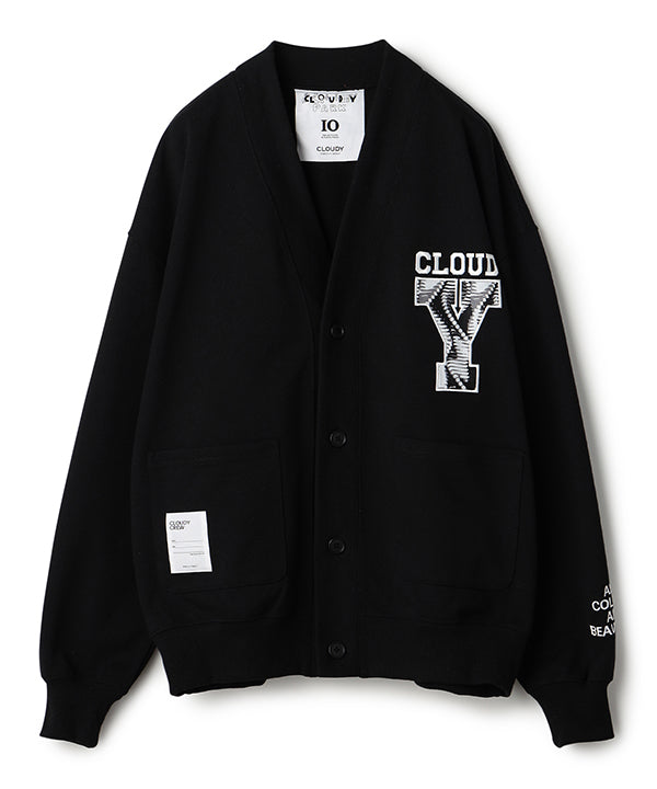 Sweat Cardigan Textile C BLACK