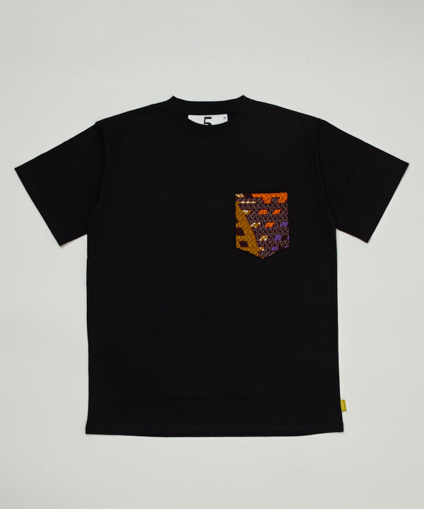 Pocket T-SHIRTS Uneck 380 BLACK