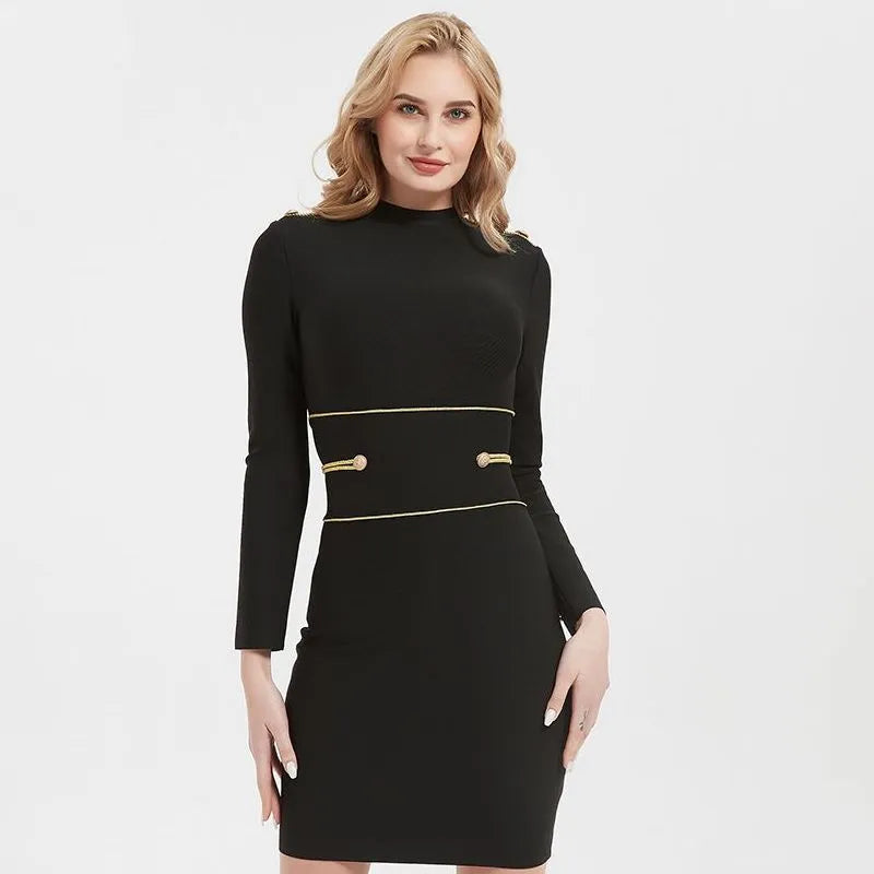 Black Mini Bandage Party Dress