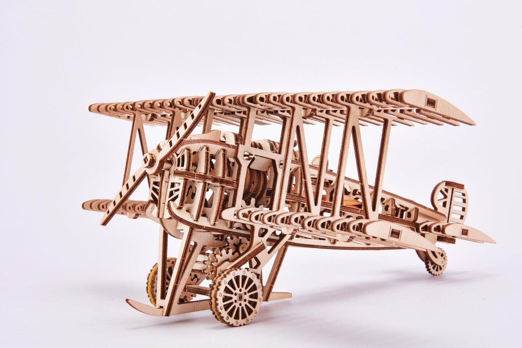 wooden biplane toy