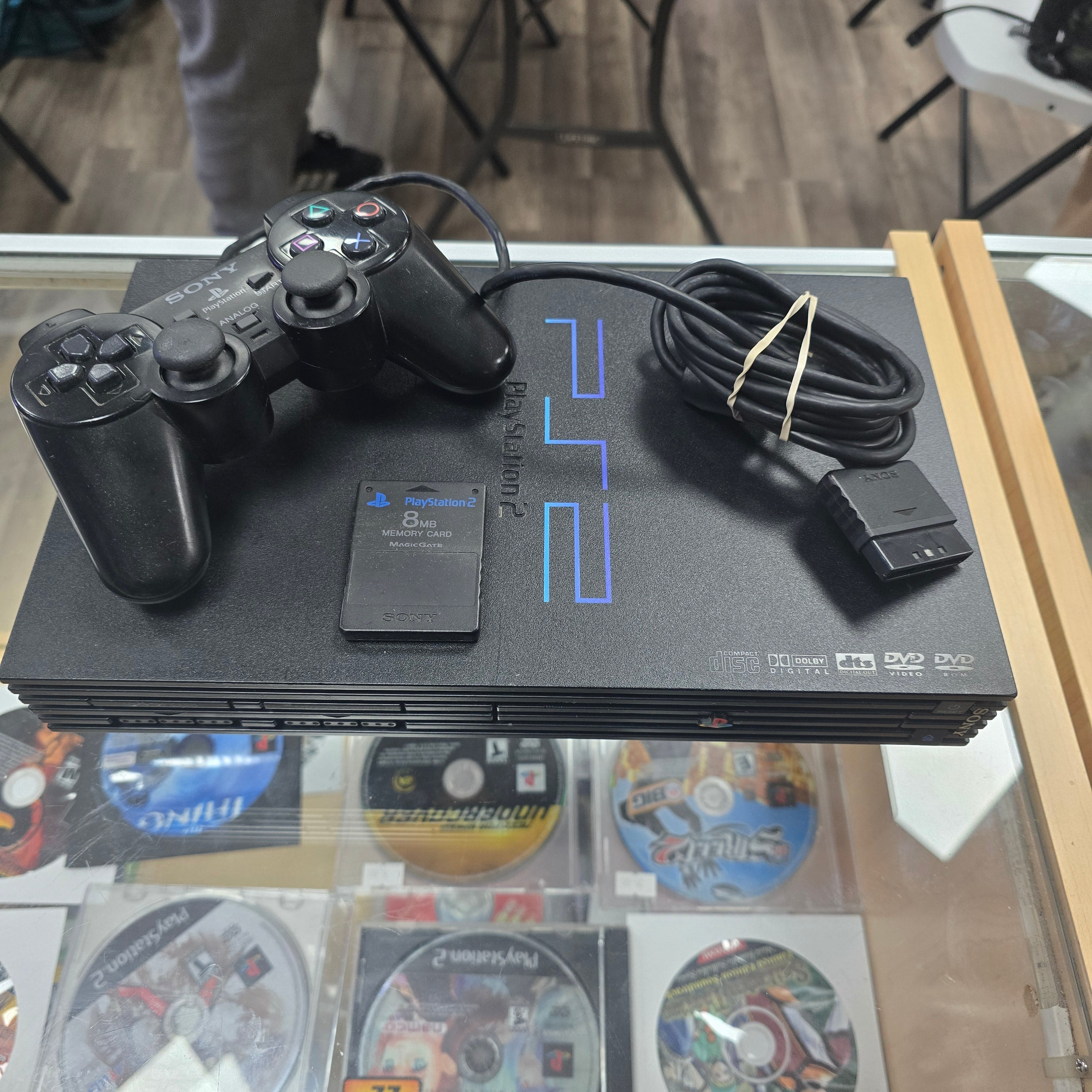 PlayStation 2 System with Wires and Controller