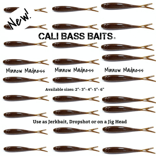 TROUT CRAPPIE & BASS BAITS* New! Minnow Madness (SIZE 3 inch bait