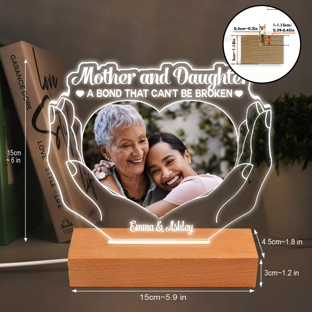 The Love Between Mother And Children - Gift for mom, daughter, son - Personalized Shaped Plaque Light Base