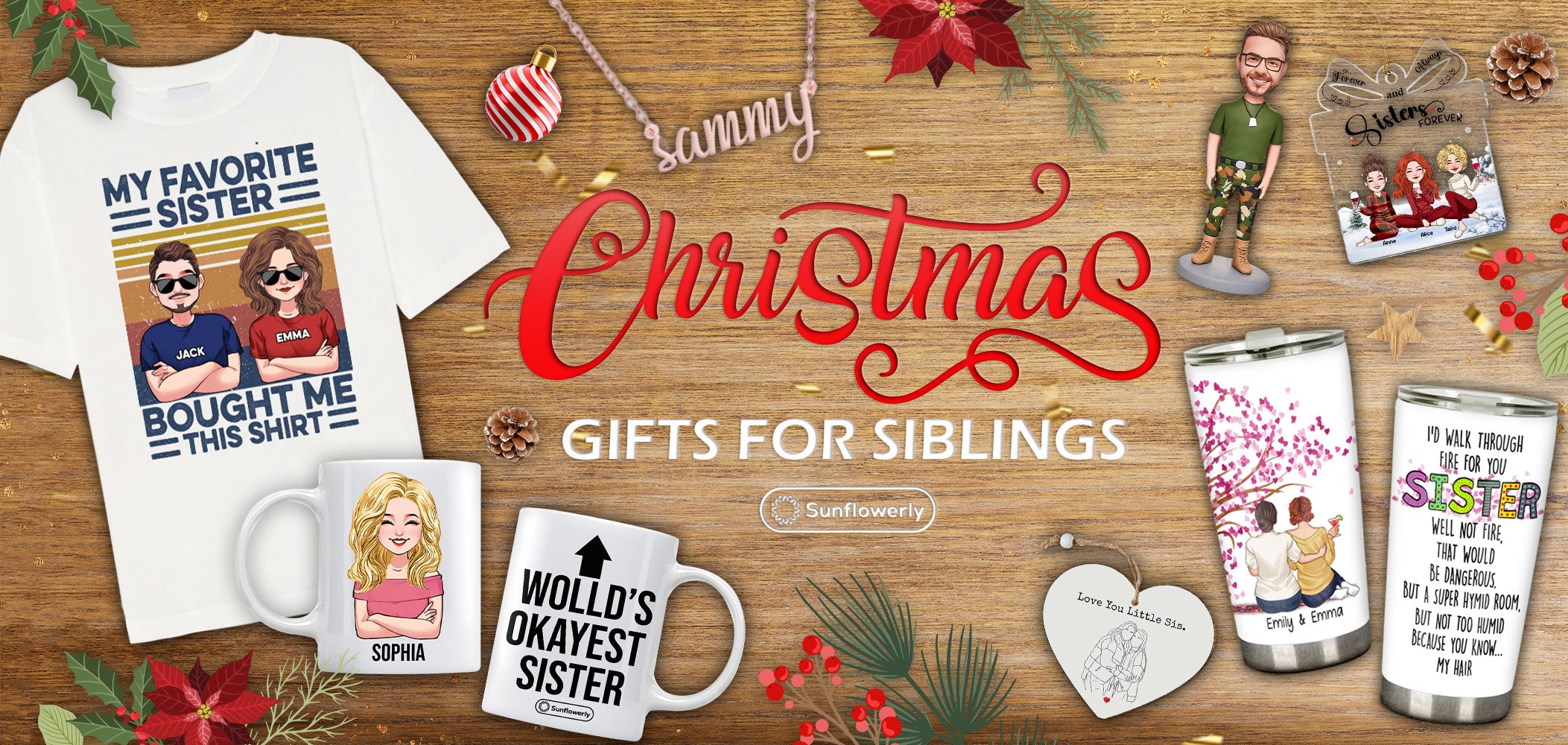 Christmas Banner For Siblings