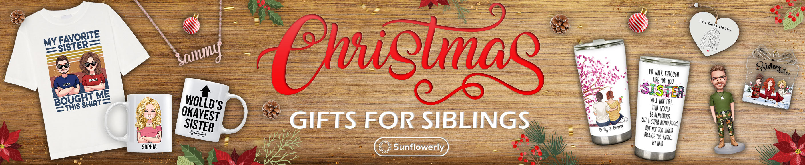 Christmas Banner For Siblings