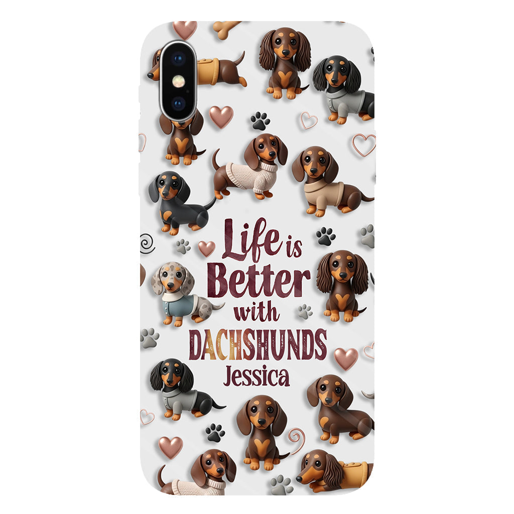 Just A Girl Who Loves Dogs - Personalized Dog Full Print Phone Case