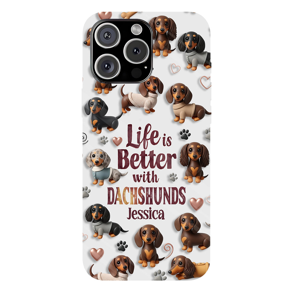 Just A Girl Who Loves Dogs - Personalized Dog Full Print Phone Case