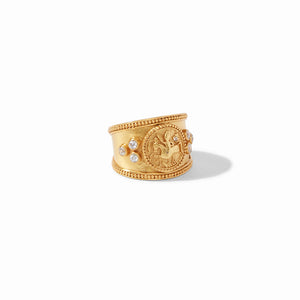 COIN CREST RING SIZE 7 - Julian Gold