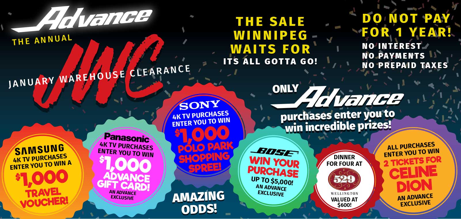 Advance's Annual JWC -  January Warehouse Clearance