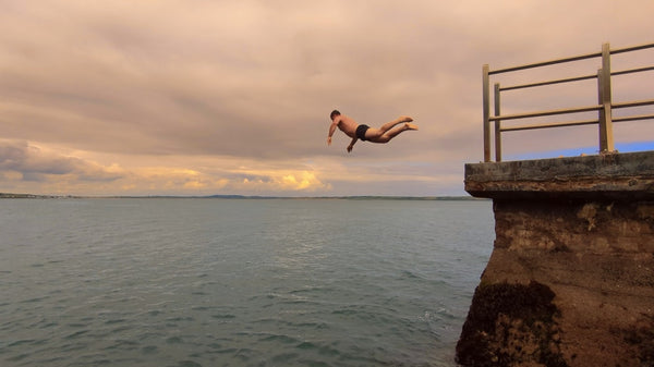 Earth Fed Muscle in Ireland Cliff Dive