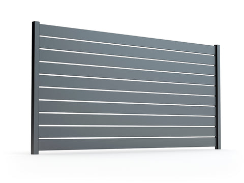 Steel and composite privacy fence
