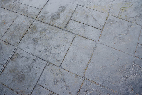 Slate stamped concrete