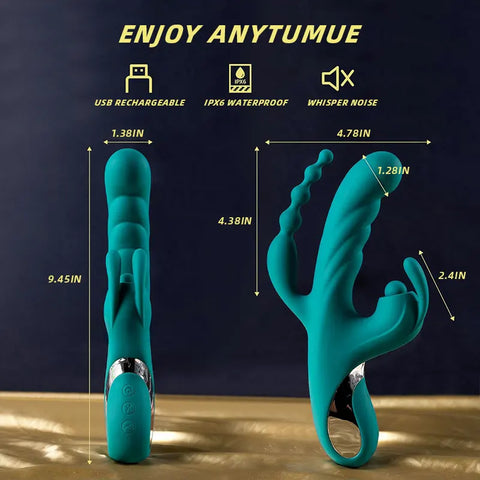 Heated Rabbit Thrusting Vibrator