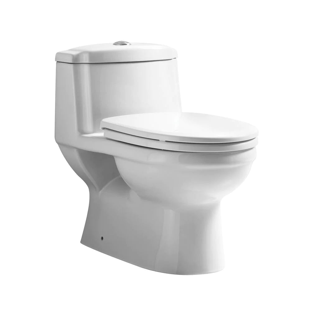 WHITEHAUS Magic Flush Eco-friendly One Piece Toilet With A Siphonic Action Dual Flush System, Elongated Bowl 1.6/1.1 Gpf