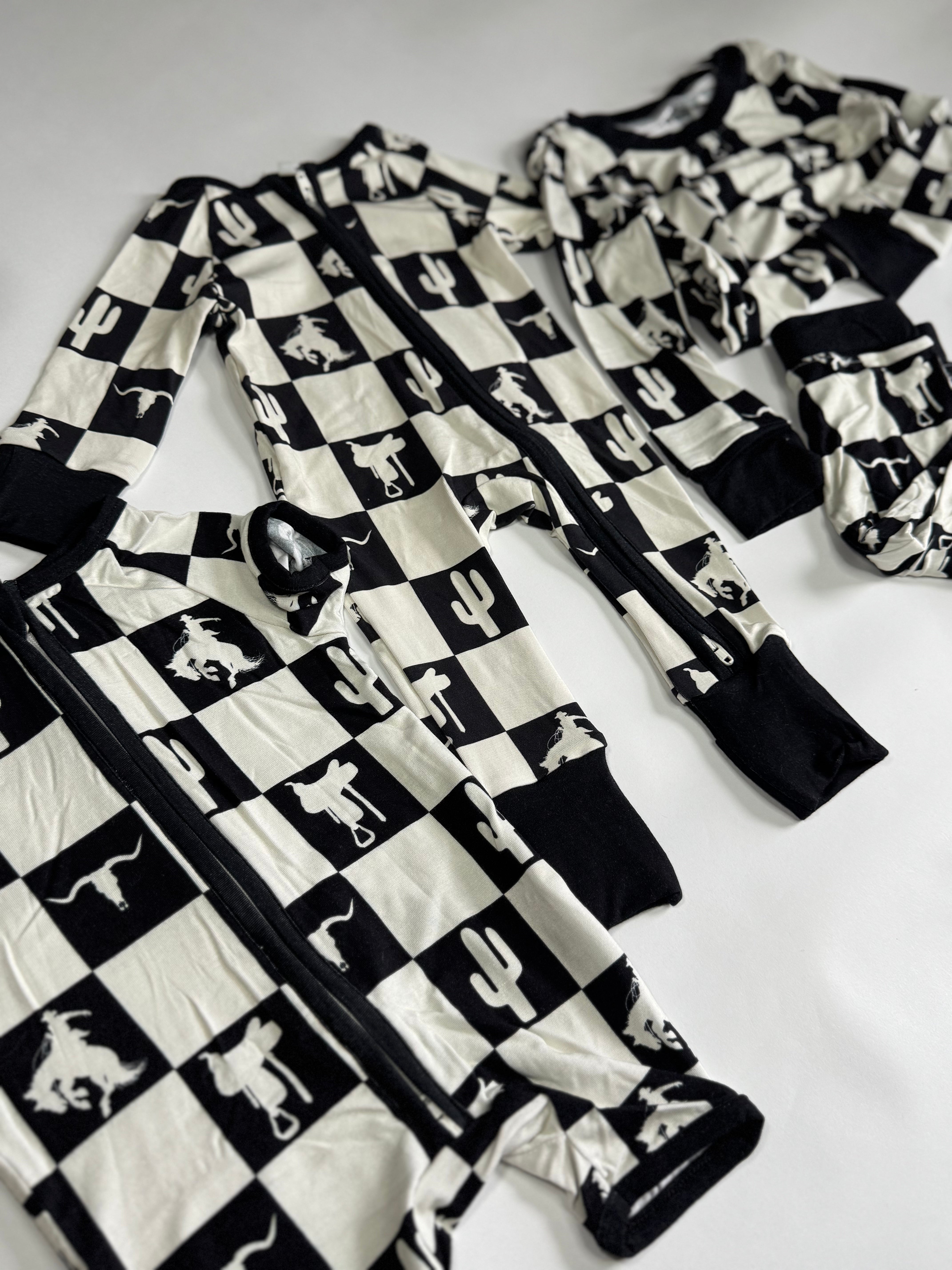 Cowboy Checkers Bamboo Shortie -DS