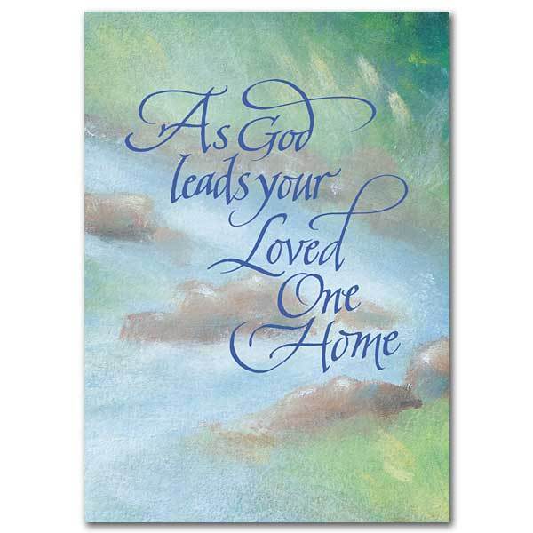 As God Leads Your Loved One Home Sympathy Card Unique