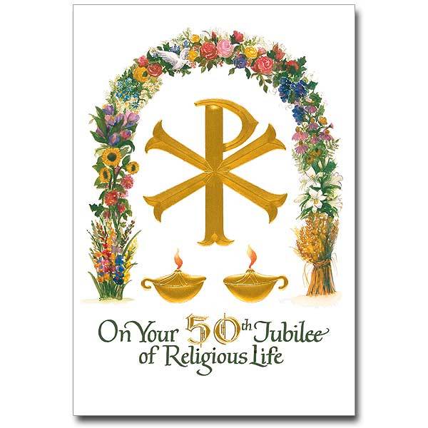 Sur Votre 50e Anniversaire De La Vie Religieuse Carte De Profession Re Unique Catholic Gifts