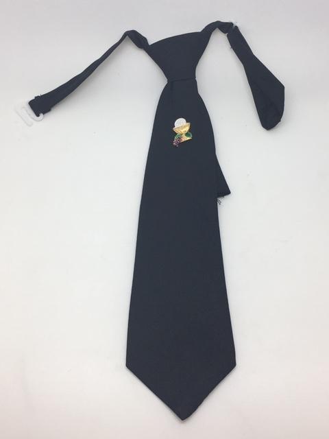 antártico Buque de guerra enlace Primera corbata de comunión con colorido alfiler de la Sagrada Comunión  (negro) – Unique Catholic Gifts
