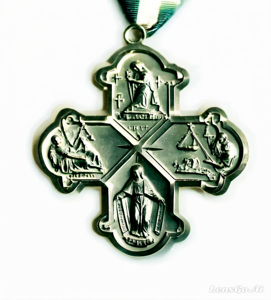 four-way catholic medal
