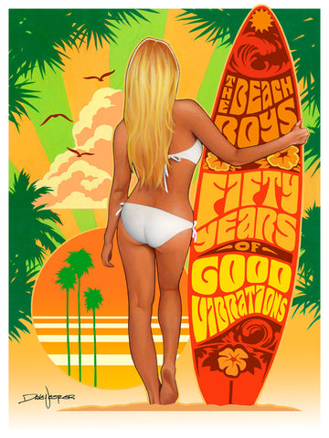 "Fifty Years" Beach Boys litho by Dave Nestler