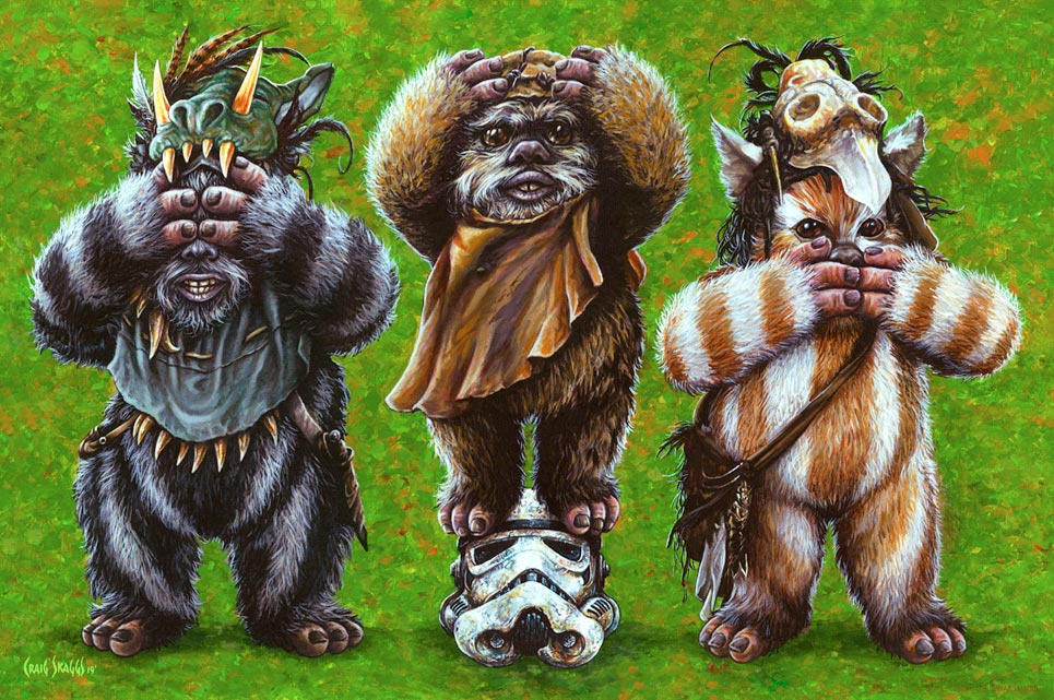 Ewok No Evil By Craig Skaggs Star Wars Dark Ink