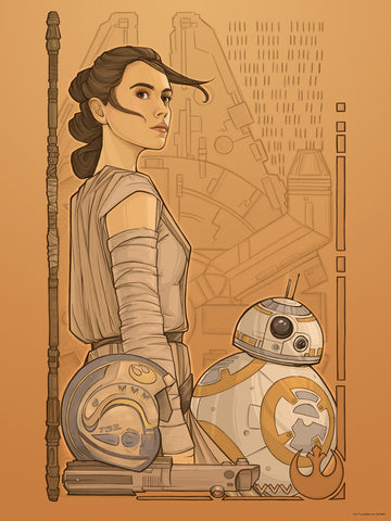 Beyond Jakku by Karen Hallion | Rey & BB-8 Star Wars The Force Awakens