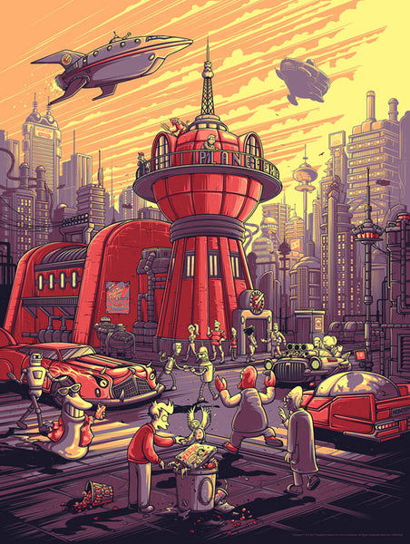 Futurama print by Dan Mumford