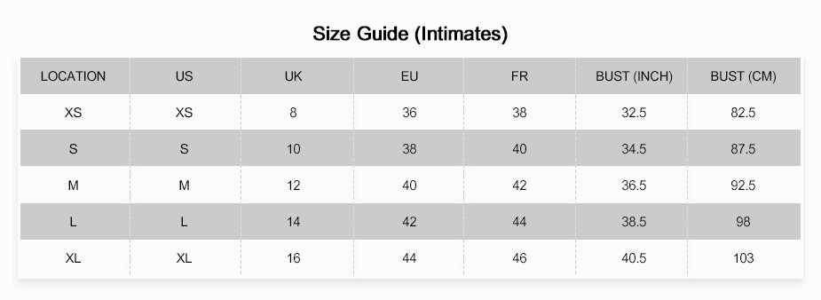 Syrokan Size Chart