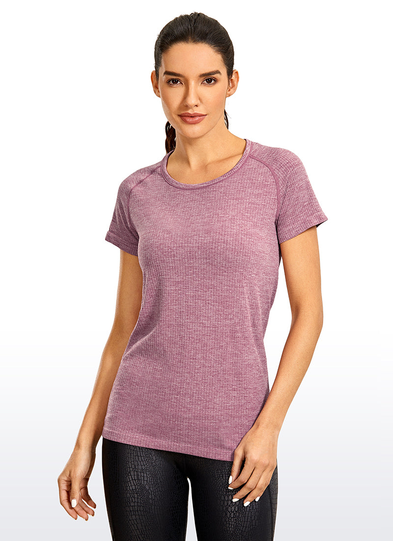 Crz Yoga Brown Short Sleeve Top Size M - 59% off
