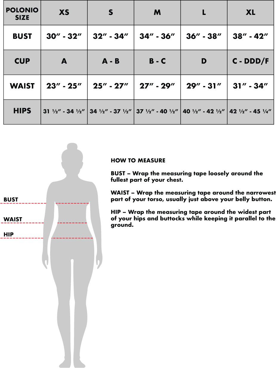 Women's Swimwear Size Chart