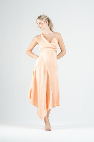 PARIS DRESS IN BURNT ORANGE One Swoop Fell –