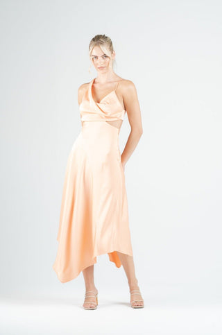 PARIS DRESS IN Swoop Fell One BURNT ORANGE –