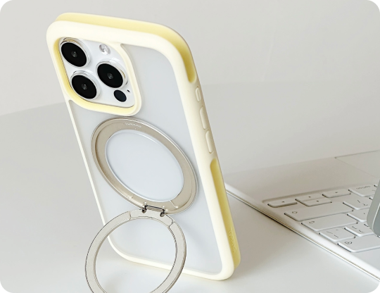 TORRAS Ostand R Fusion iPhone 15 MagSafe支架防摔手機殼 檸檬黃
