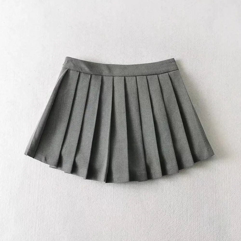 Summer Pleated Skirt High Waisted Women Sexy Mini Skirts